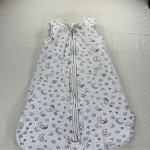 Mosebears Sleeveless Baby Sleep Sack with Moon and Star Print Sz M 18-24M